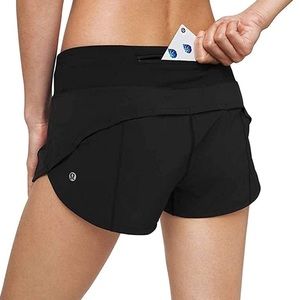 Lululemon Speed Up Low Rise 2.5" Black Shorts